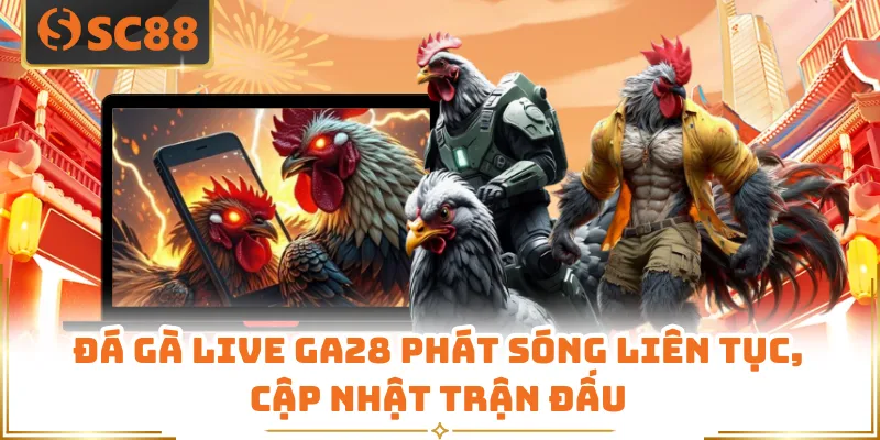 Đá gà live GA28 phát sóng liên tục, cập nhật trận đấu